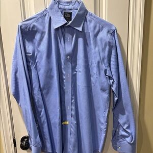 Jos. A. Bank Men's Blue Gingham Dress Shirt